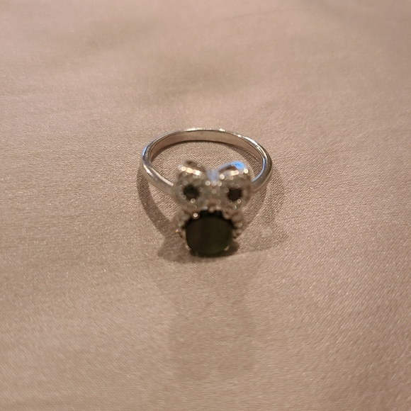 Mother of pearl owl ring sterling silver cubic zirconia - Picture 7 of 7